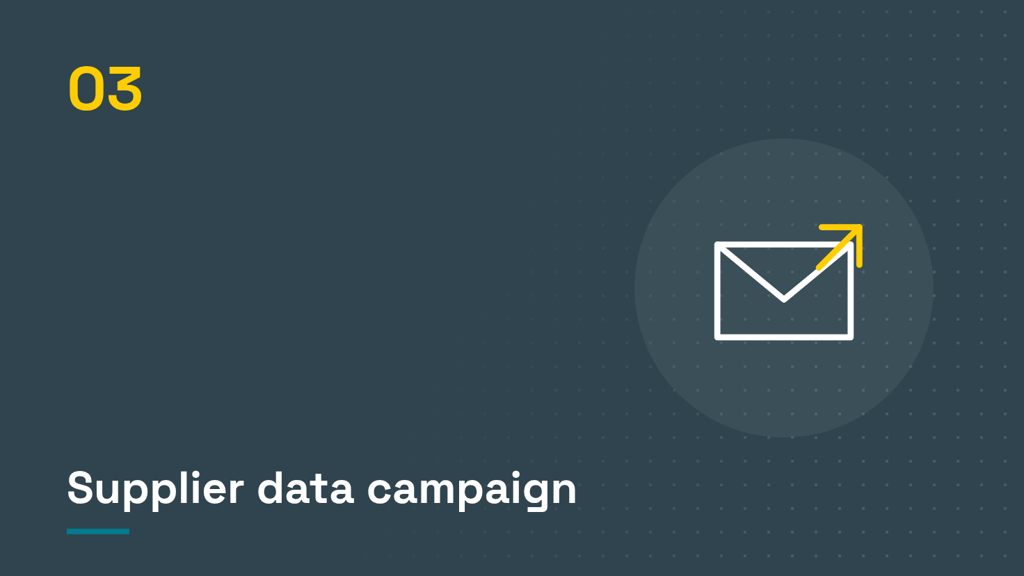 Step 03: supplier data campaign